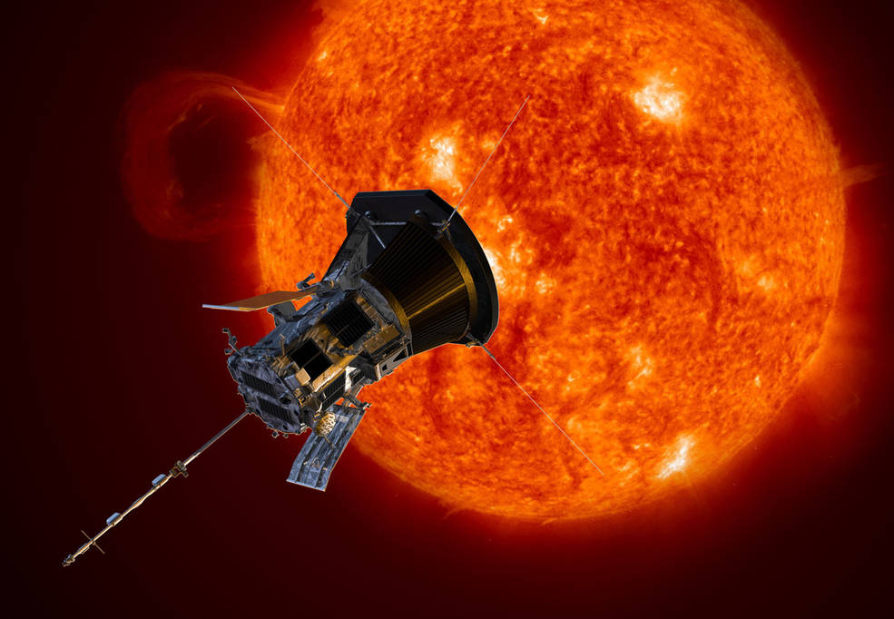 Parker Solar Probe nearing the sun.