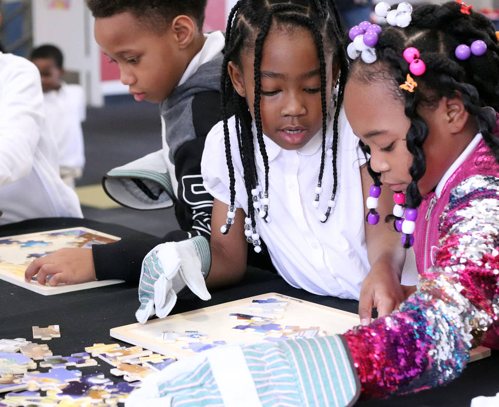 Students from Obama Magnet Elementary School in Jackson, Mississippi