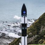 Rocket Lab's Electron rocket is seen at Launch Complex 1 in Mahia, New Zealand.
