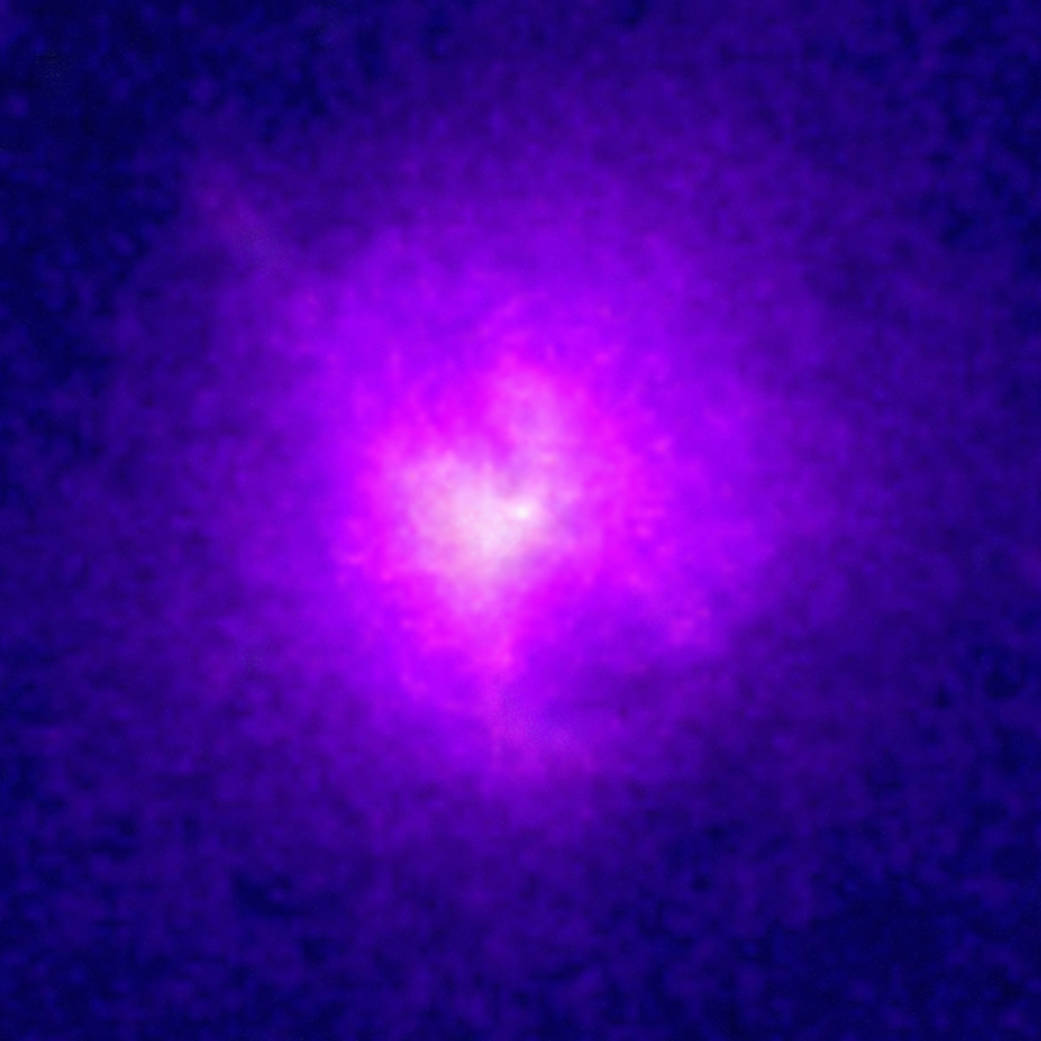 This image of the Hydra A galaxy cluster was taken on Oct. 30, 1999, with the Advanced CCD Imaging Spectrometer
