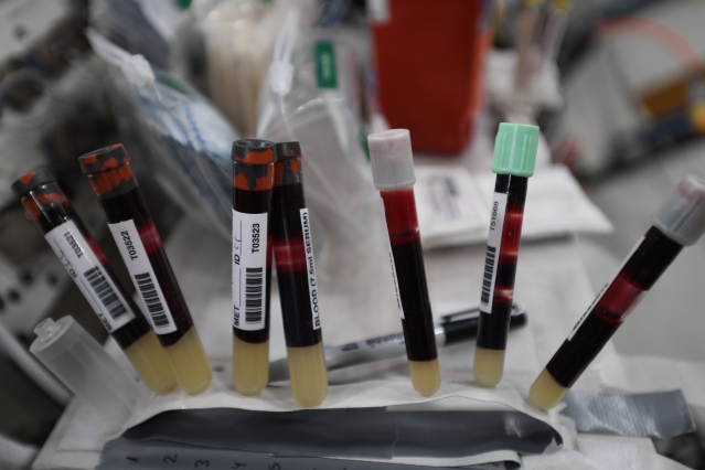 Blood samples taken by former NASA astronaut Chris Cassidy