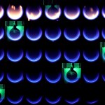 The Solid Fuel Ignition and Extinction (SoFIE) Growth and Extinction Limits (GEL) experiment aboard the International Space Station (ISS) studies flame growth and extinction in an effort to improve fire safety in space. This image shows a sequence of snapshots taken about 3 seconds apart. During this test point, the ambient oxygen concentration starts relatively high (28%). Initially, the flame is seen as yellow and sooty. As the ambient pressure is reduced, the flame becomes bluer and continues to shrink until fully extinguished. This gives researchers pressure limit data points for flame extinction that could help improve crew and spacecraft safety for future exploration missions.