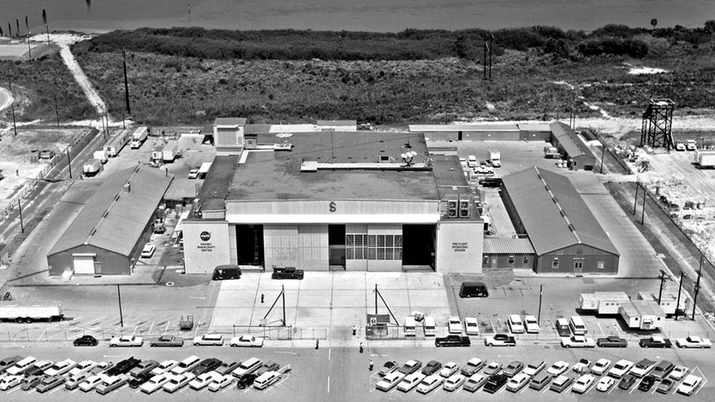 aerial view of Hangar S