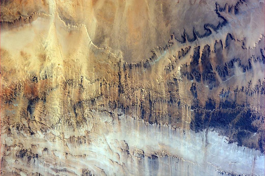 Expedition 40 Flight Engineer Alexander Gerst of the European Space Agency posted this photograph of windswept valleys in Northe