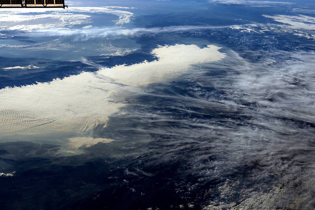 View of the Alps from the International Space Station.