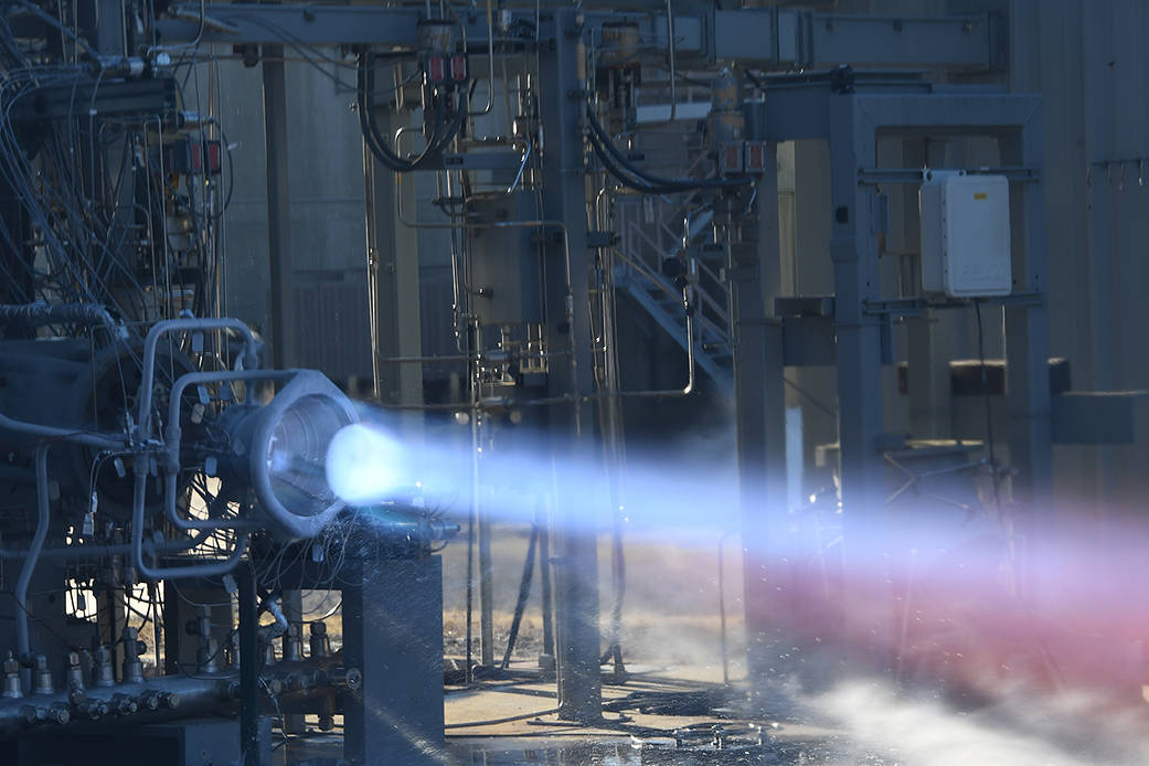 Hot-fire testing of an additively manufactured copper alloy combustion chamber and a nozzle.