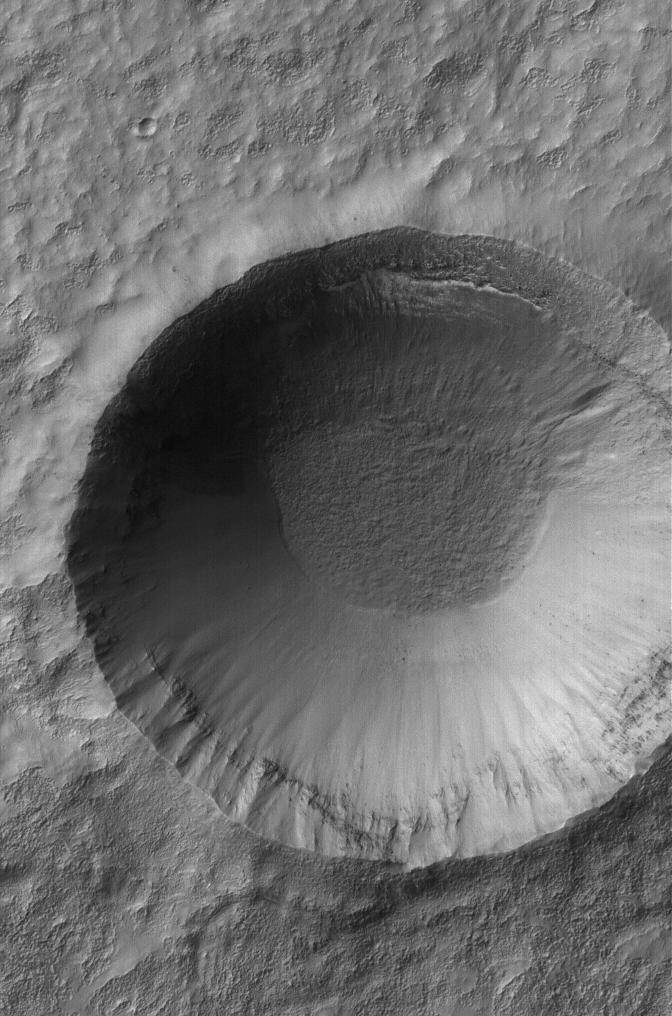 Frosty Crater on Mars