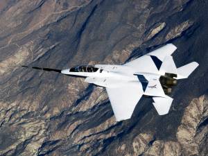 F-15B modified with an extendable boom on its nose.