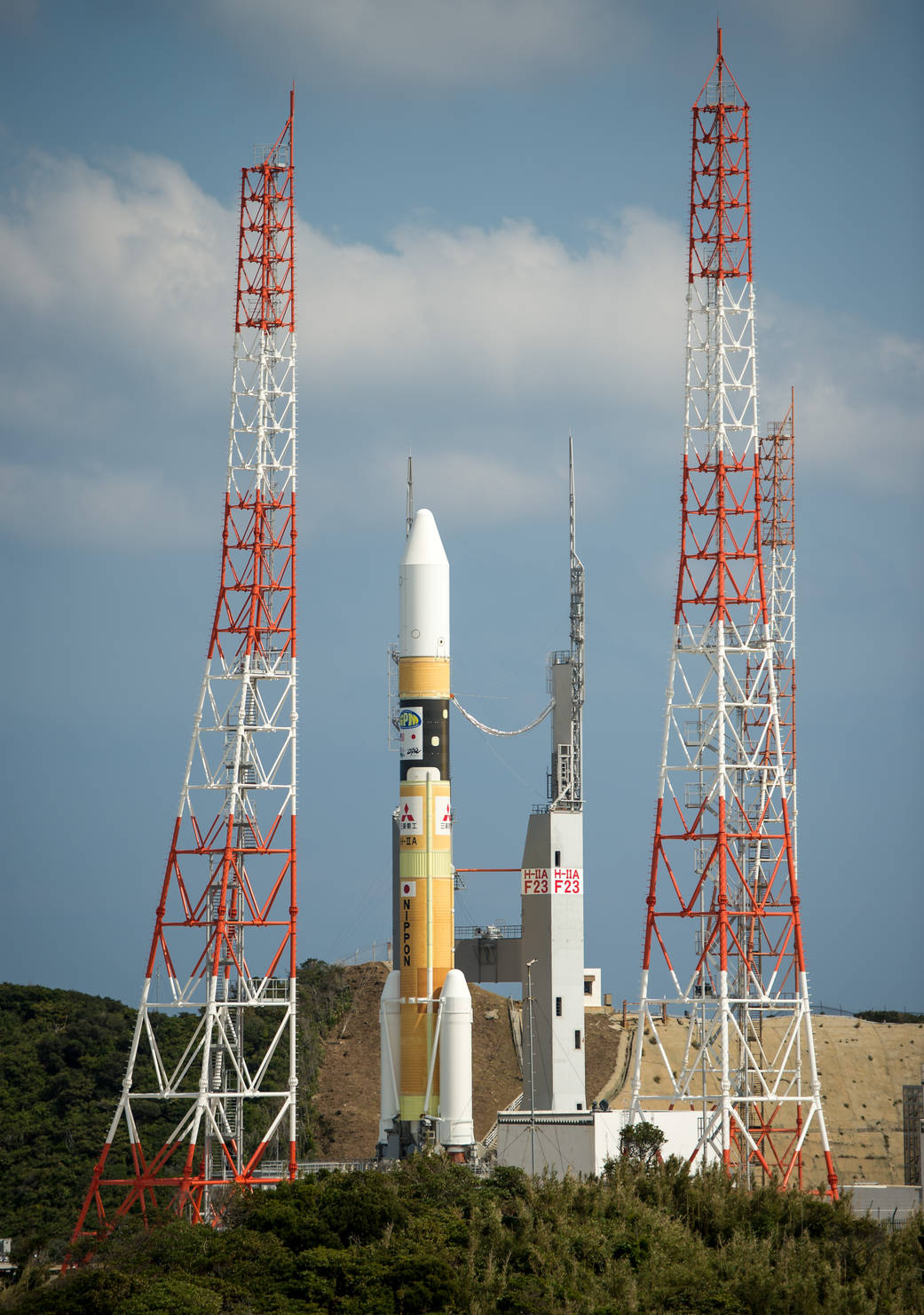 A Japanese H-IIA rocket carrying the NASA-Japan Aerospace Exploration Agency (JAXA) Global Precipitation Measurement (GPM) Core 