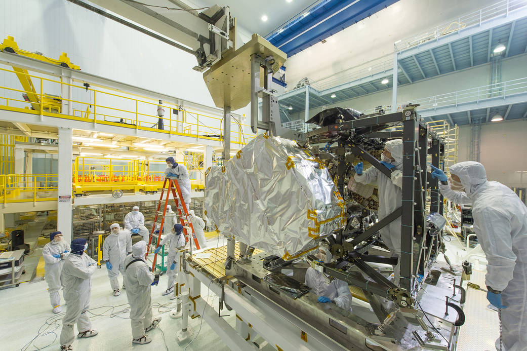 In March 2014, the James Webb Space Telescope's flight Near Infrared Spectrograph (NIRSpec) was installed into the instrument mo