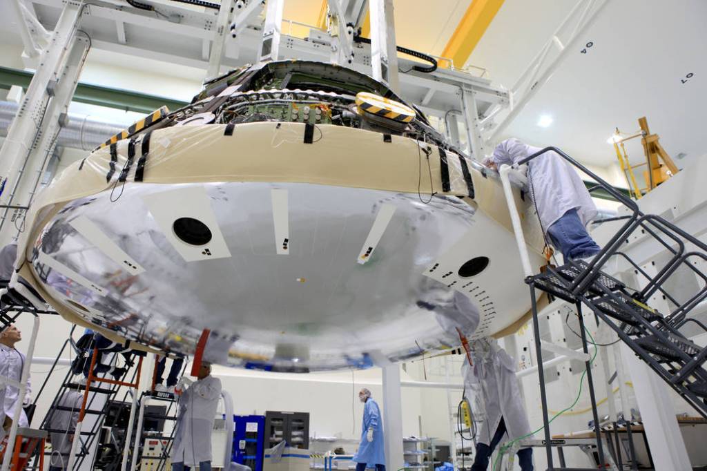 Orion Heat Shield Attached