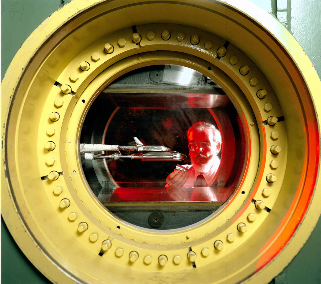 Orbiter Model in Wind Tunnel