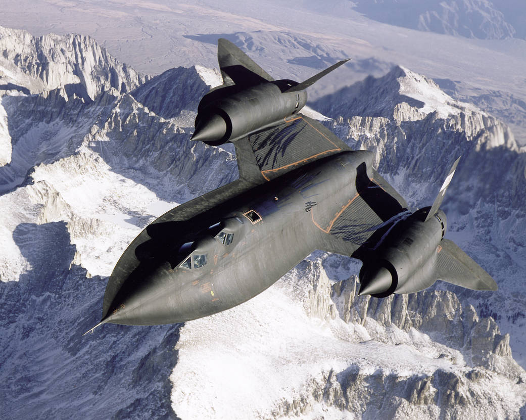 SR-71 Soars Over the Sierra Nevadas