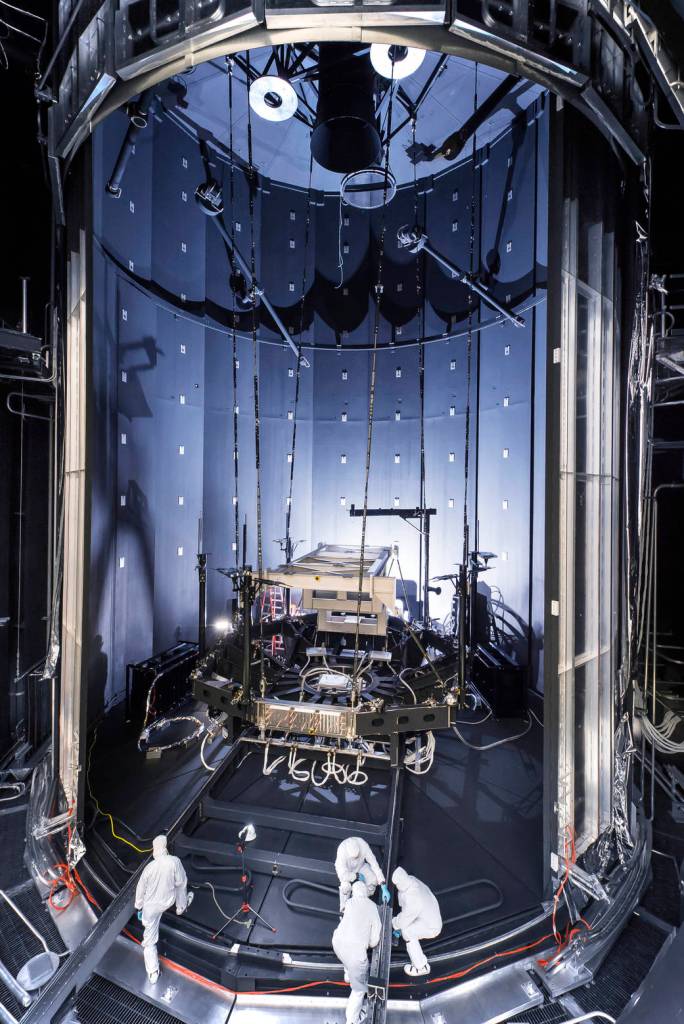 Space Simulation Chamber Prepared for Testing Webb Telescope
