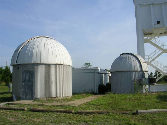 The Automated Lunar and Meteor Observatory (ALaMO) consists of two observatory domes.
