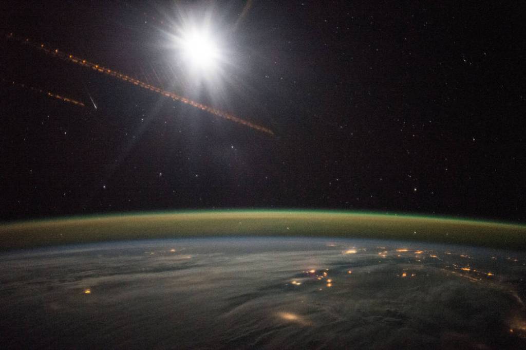 Aurora with City Lights