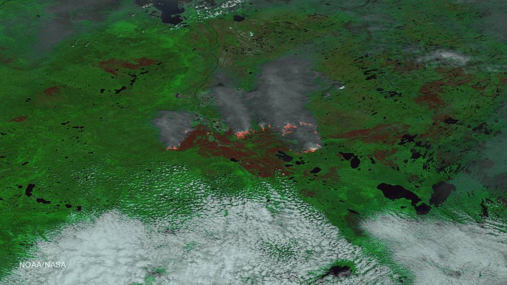 Fort McMurray blaze from Suomi NPP