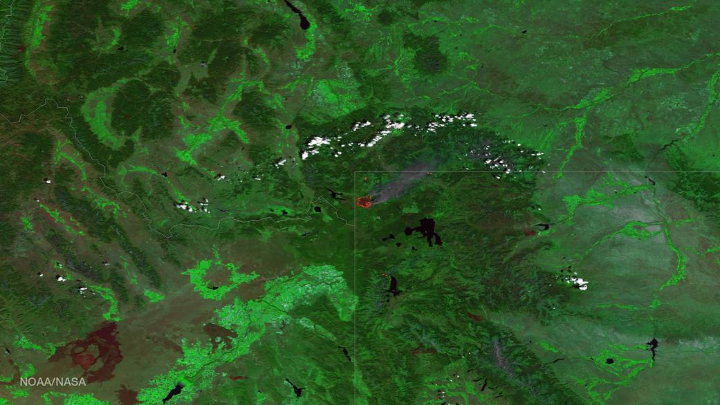 Suomi NPP satellite image of Maple Fire