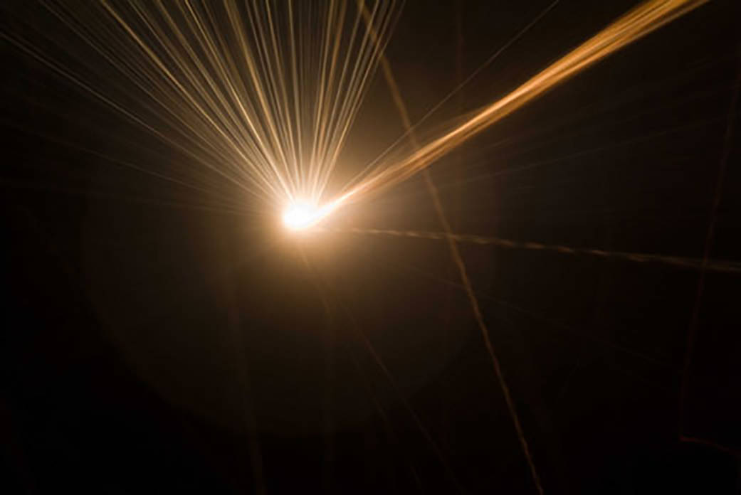 Impact flash at the Ames Vertical Gun Range (AVGR)