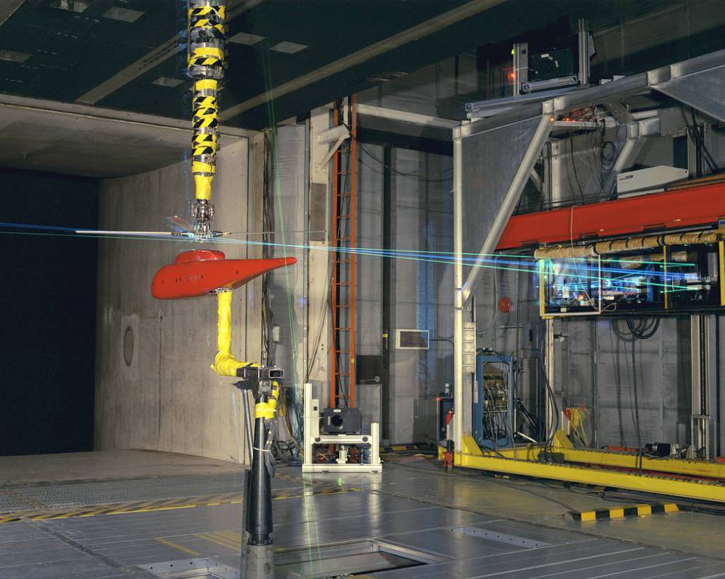 Isolated Rotor Test System in the 14 x 22 foot wind tunnel. 