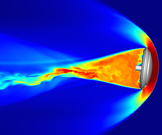 Pleiades supercomputer simulation for entry, descent and landing