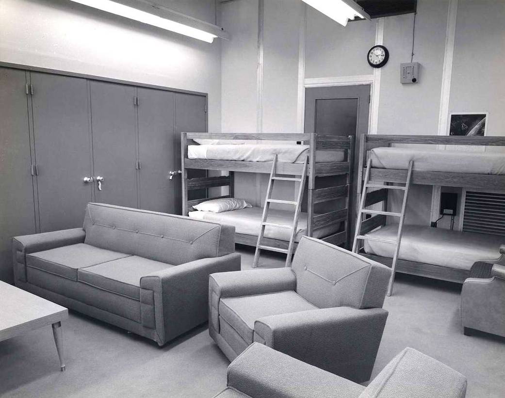 Project Mercury crew quarters in Hangar S