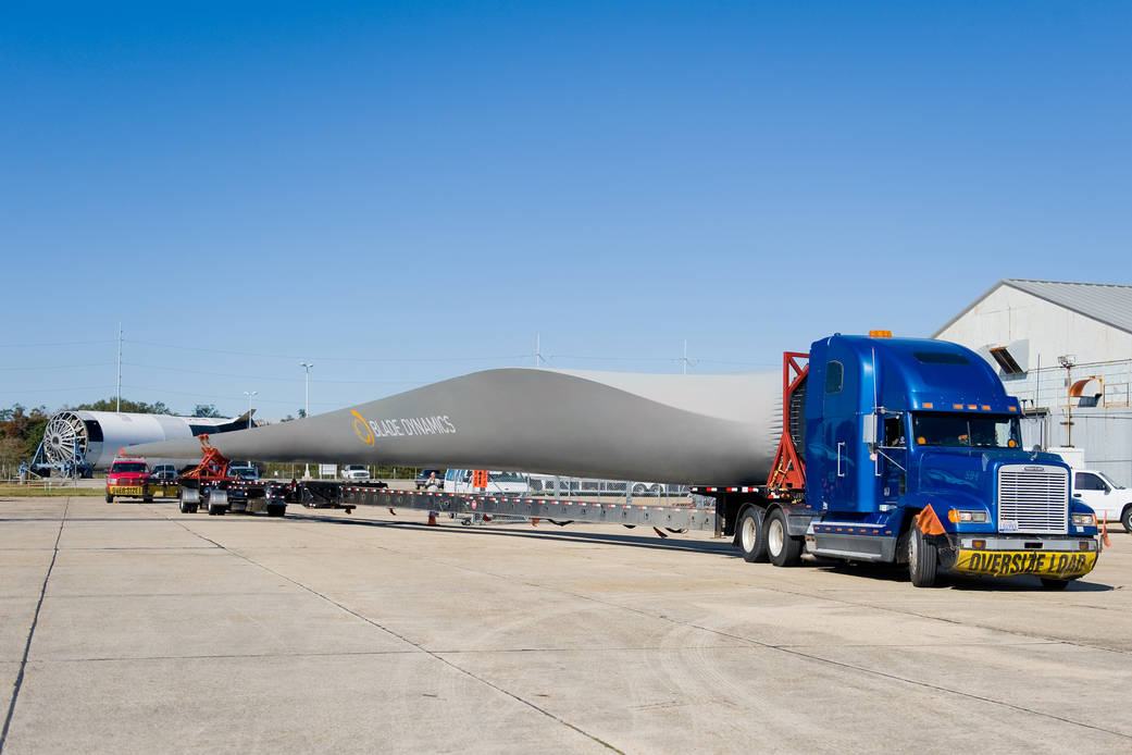 Blade Dynamics, a tenant at the NASA Michoud Assembly Facility in New Orleans, shipped it's first production article, a large bl