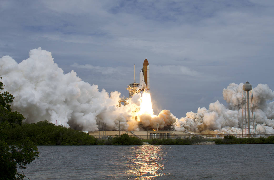 Space shuttle Atlantis, mission STS-135, launched from NASA’s Kennedy Space Center to the International Space Station.