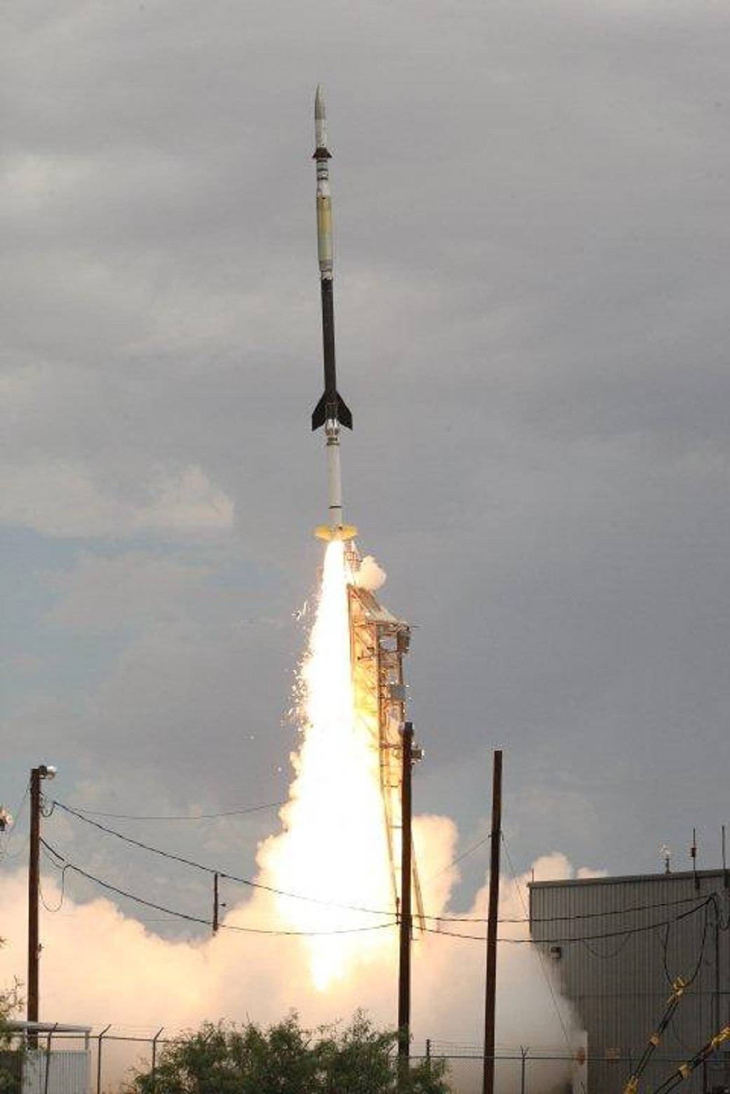 rocket launches from White Sands Missile Range in New Mexico July 11, 2012.