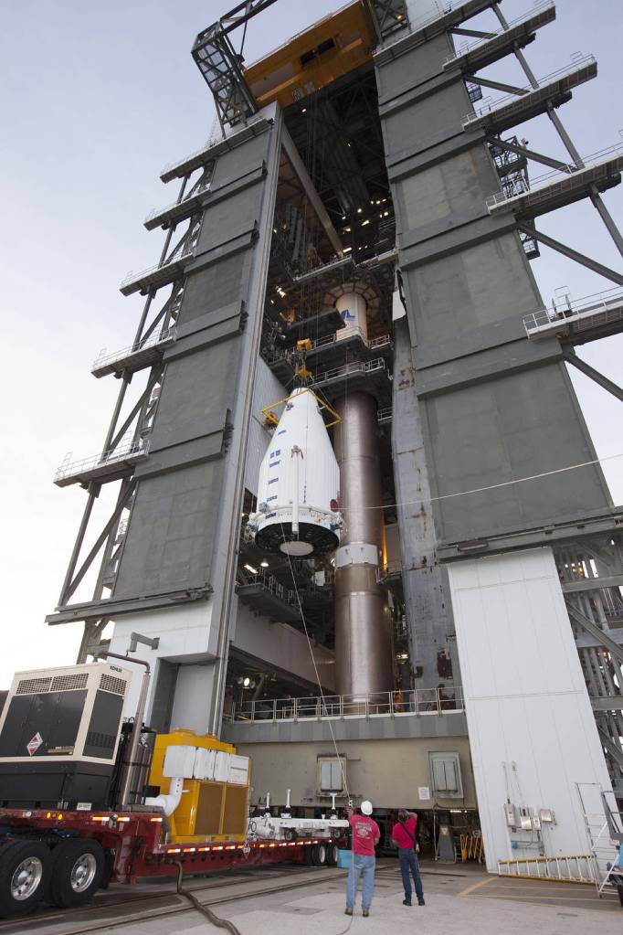 MAVEN Spacecraft Positioned Atop Atlas V Rocket
