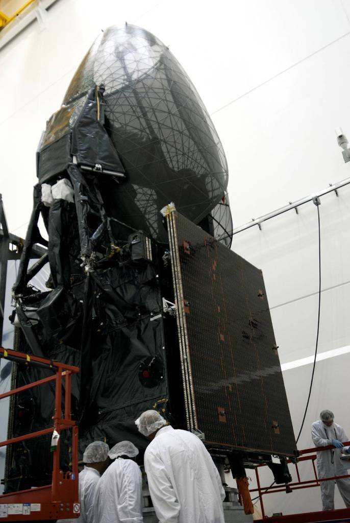 Engineers Inspect TDRS-L