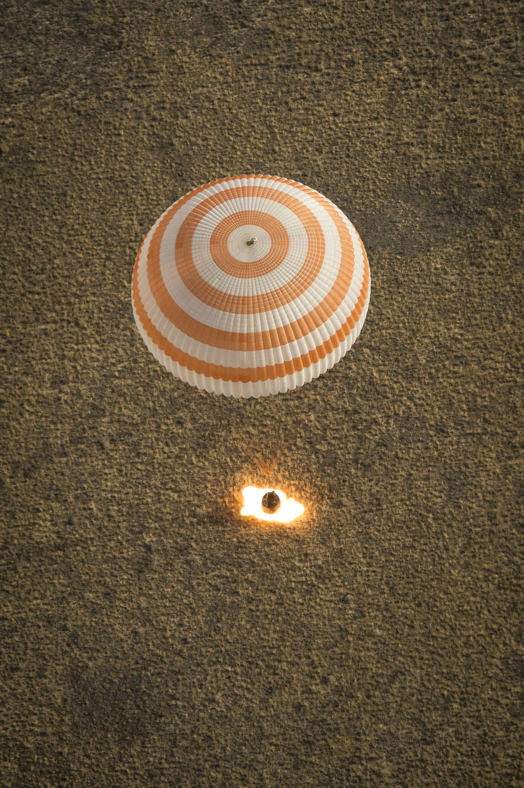 The Soyuz TMA-08M spacecraft with Expedition 36 Commander Pavel Vinogradov of the Russian Federal Space Agency (Roscosmos), Flig