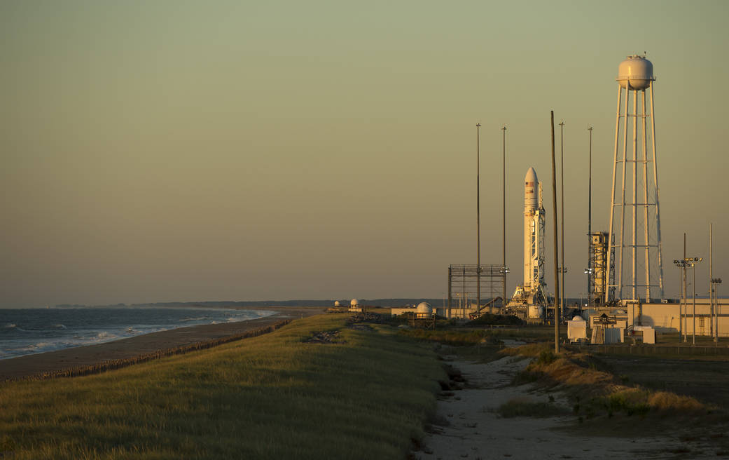 Antares waits by the sea at sunrise on Sept. 17, 2013.