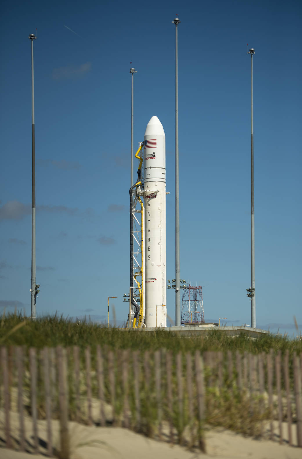 Antares rocket, with its Cygnus cargo spacecraft aboard.