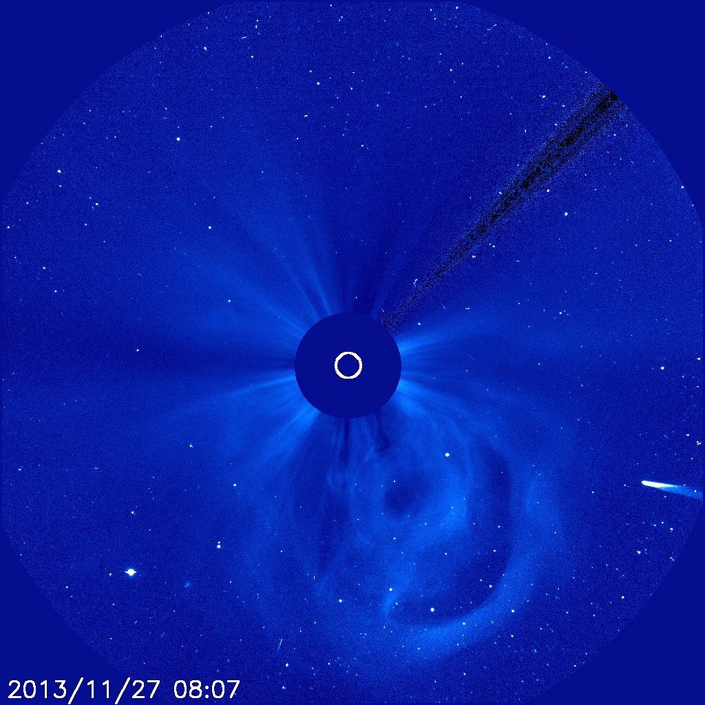 In the early hours of Nov. 27, 2013, Comet ISON entered the field of view of the European Space Agency/NASA Solar and Heliospher