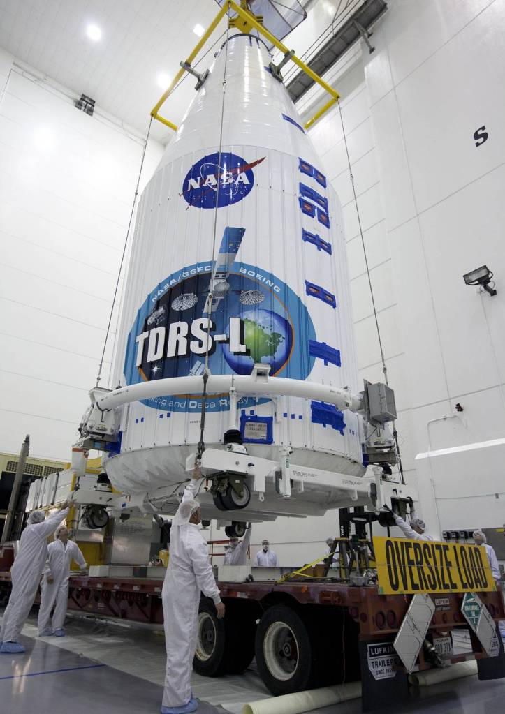 TDRS-L Mounted on Transporter