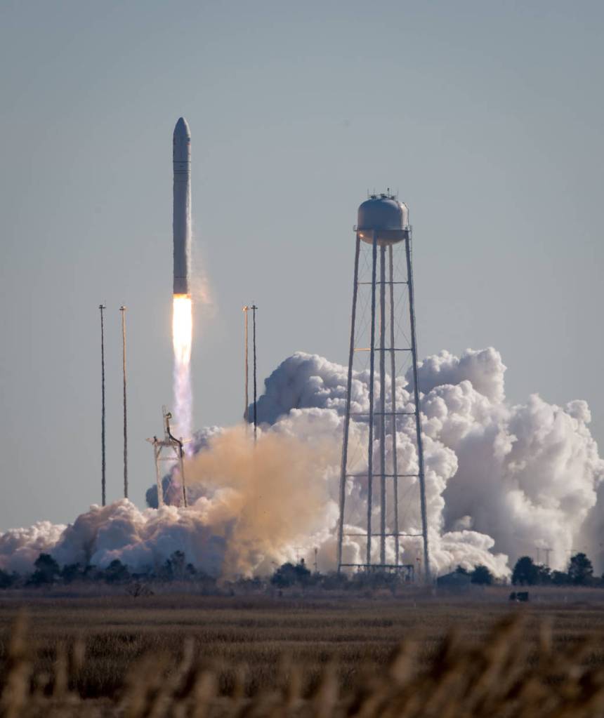 Antares Launches Carrying the Cygnus Spacecraft
