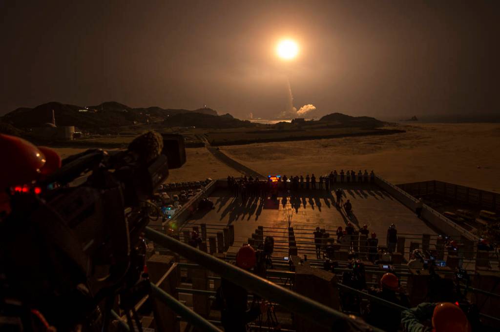 GPM Launch Seen From the Tanegashima Space Center