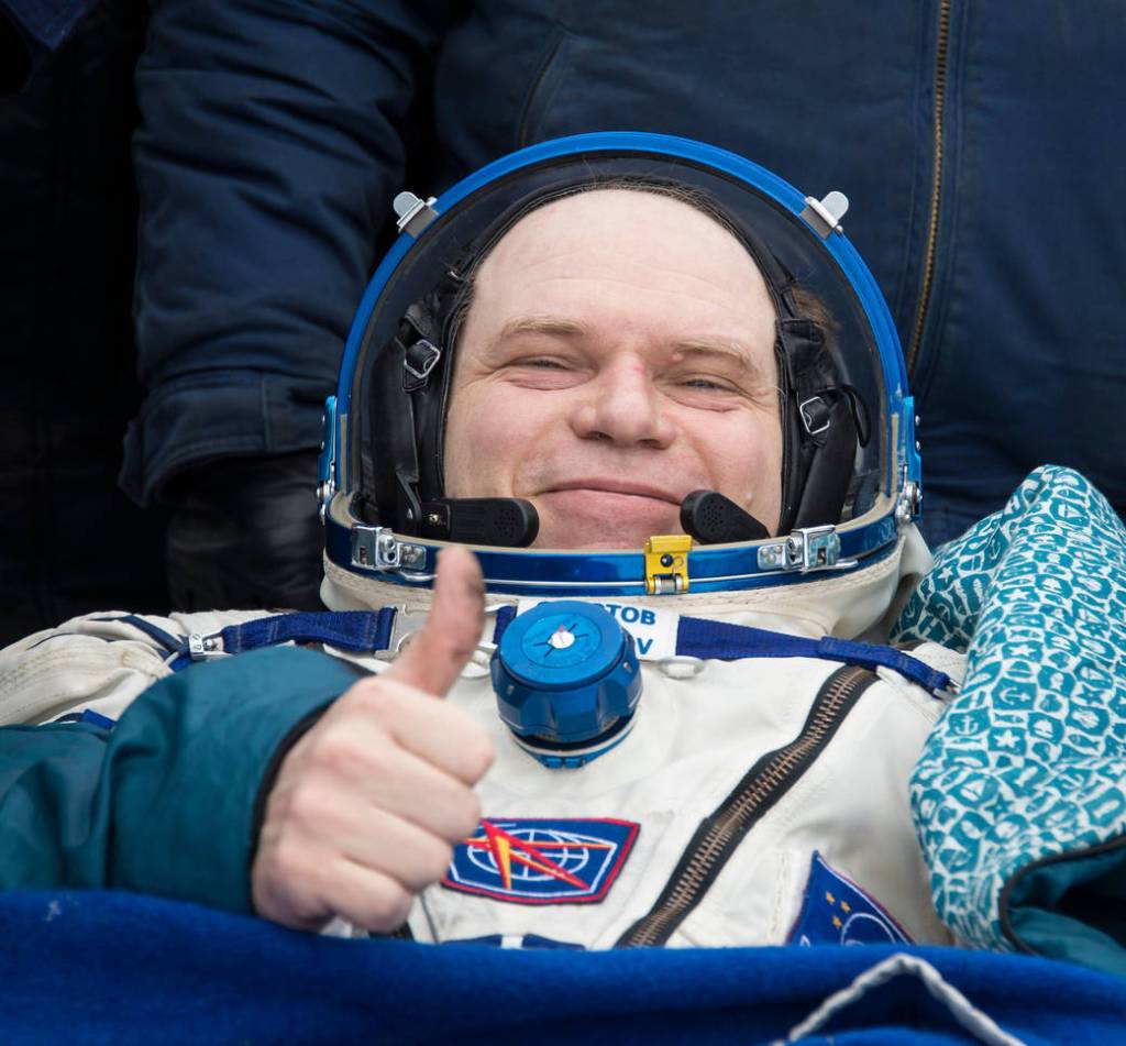 Oleg Kotov Rests in a Chair