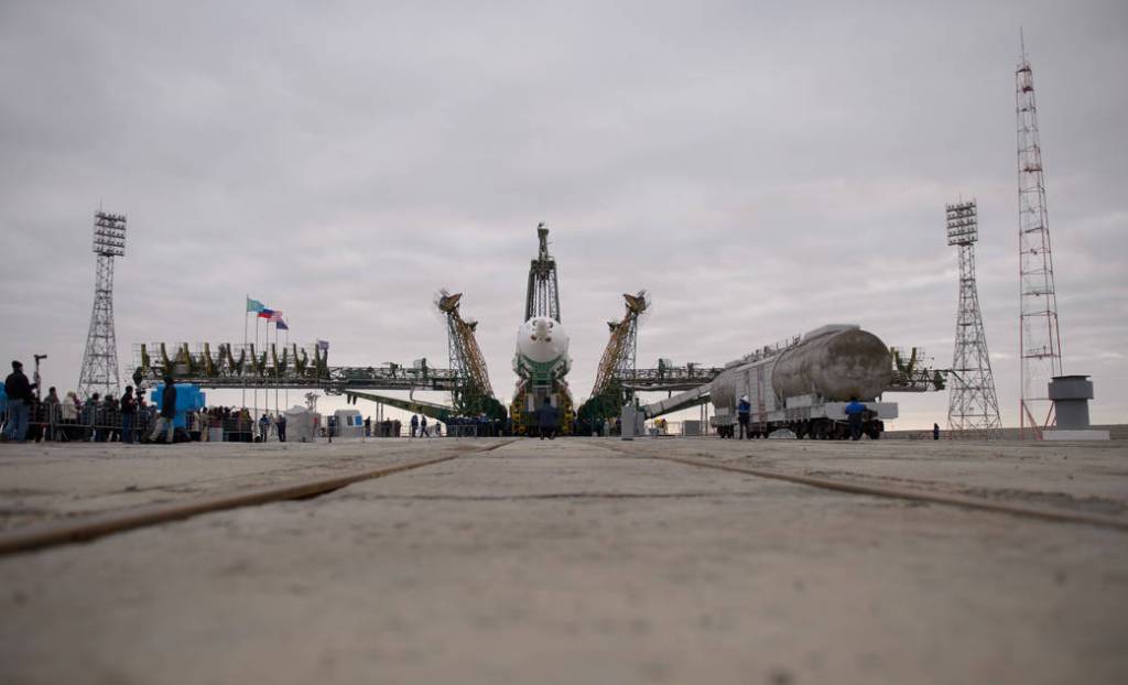 Soyuz TMA-12M Spacecraft at Launch Pad