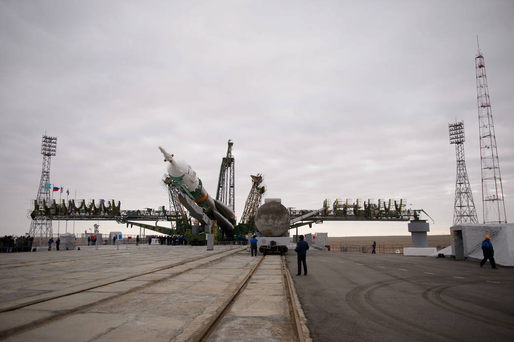 Soyuz Raised Into Position