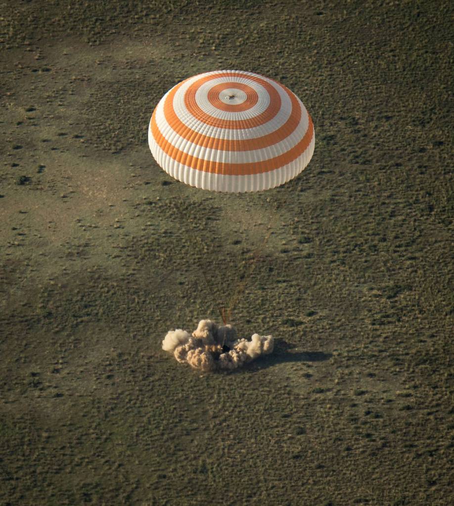 The Soyuz TMA-11M as it Lands