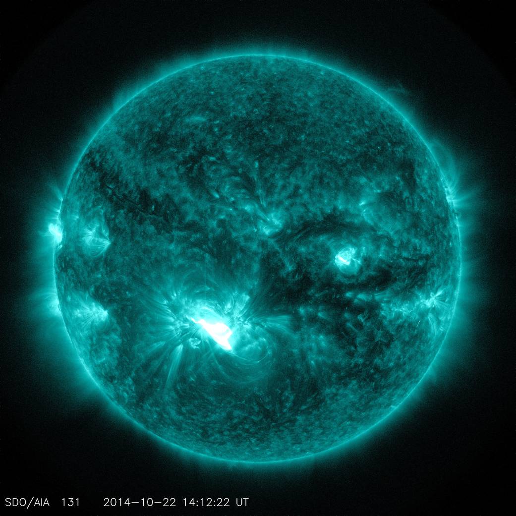 SDO captured this X1.6 class solar flare on Oct. 22, 2014.
