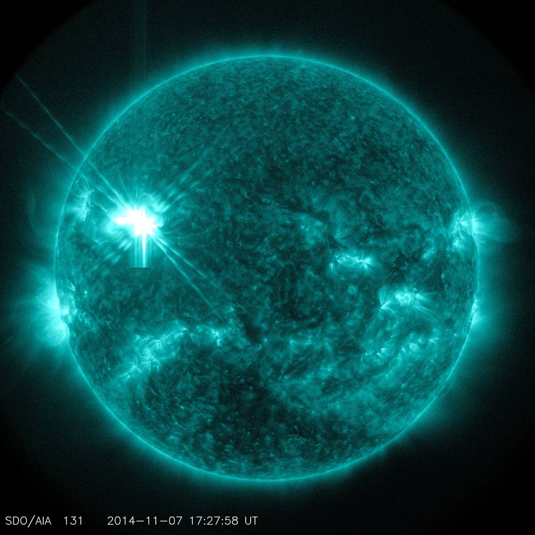 SDO's view of an X1.6-class solar flare on Nov. 7, 2014.