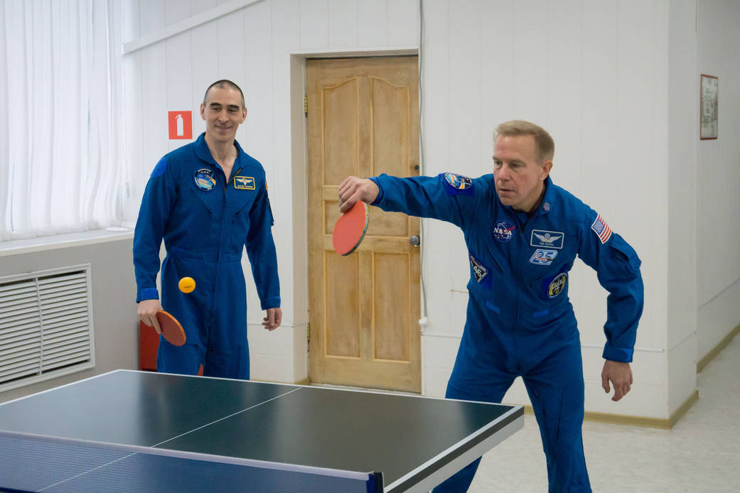 Tim Kopra of NASA and Anatoly Ivanishin of Roscosmos
