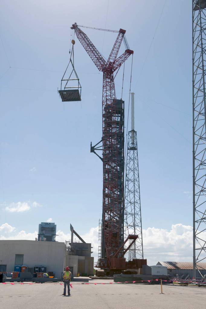 Roof Lifted to Crew Access Tower