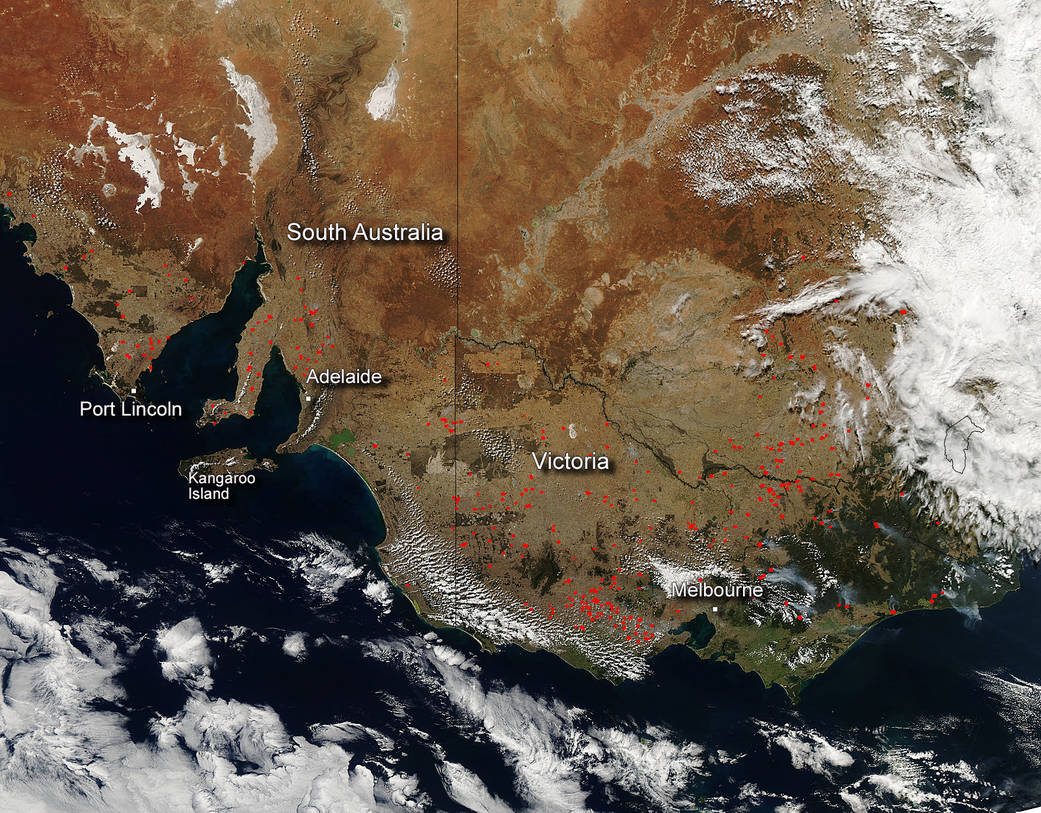 Fires in southeastern Australia