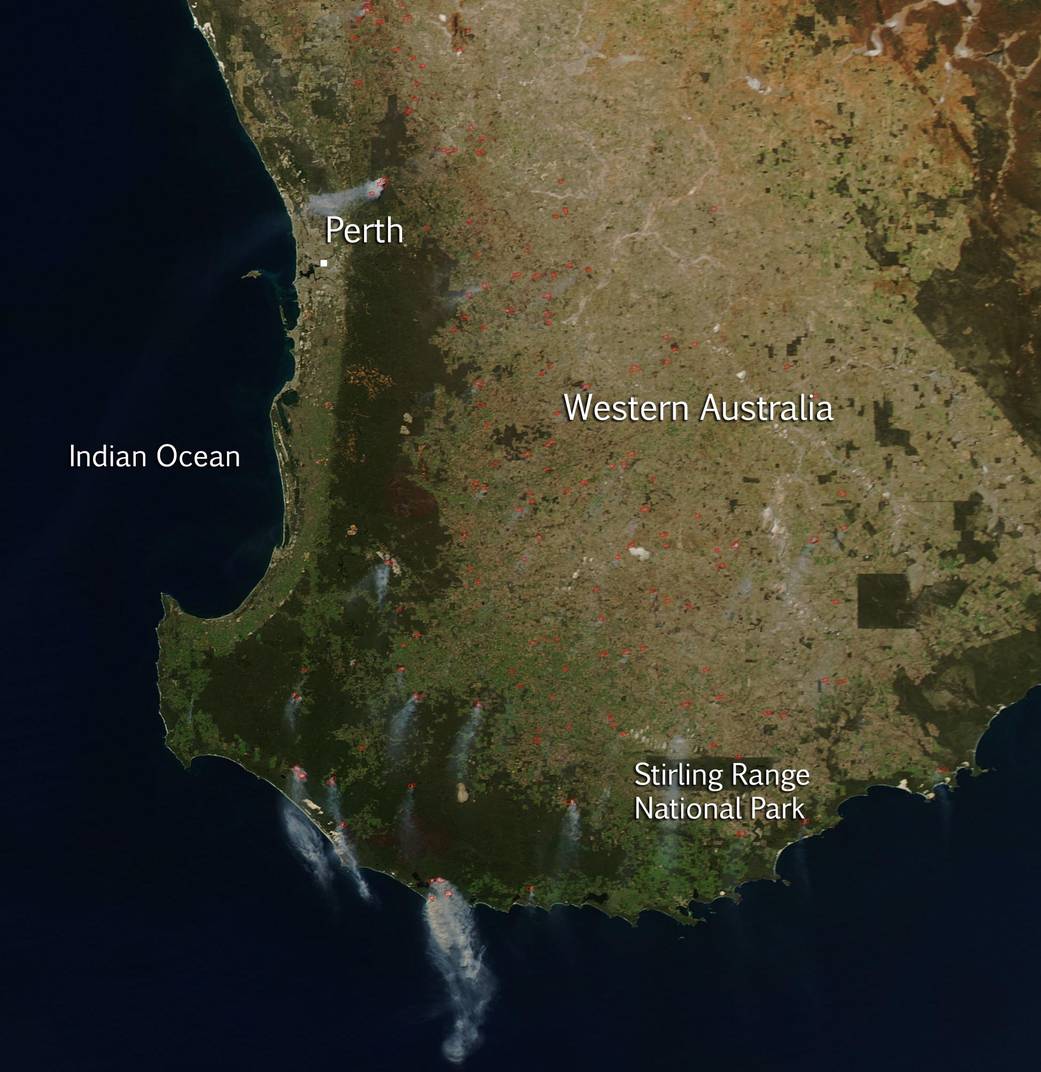 fires in Western Australia April 2015