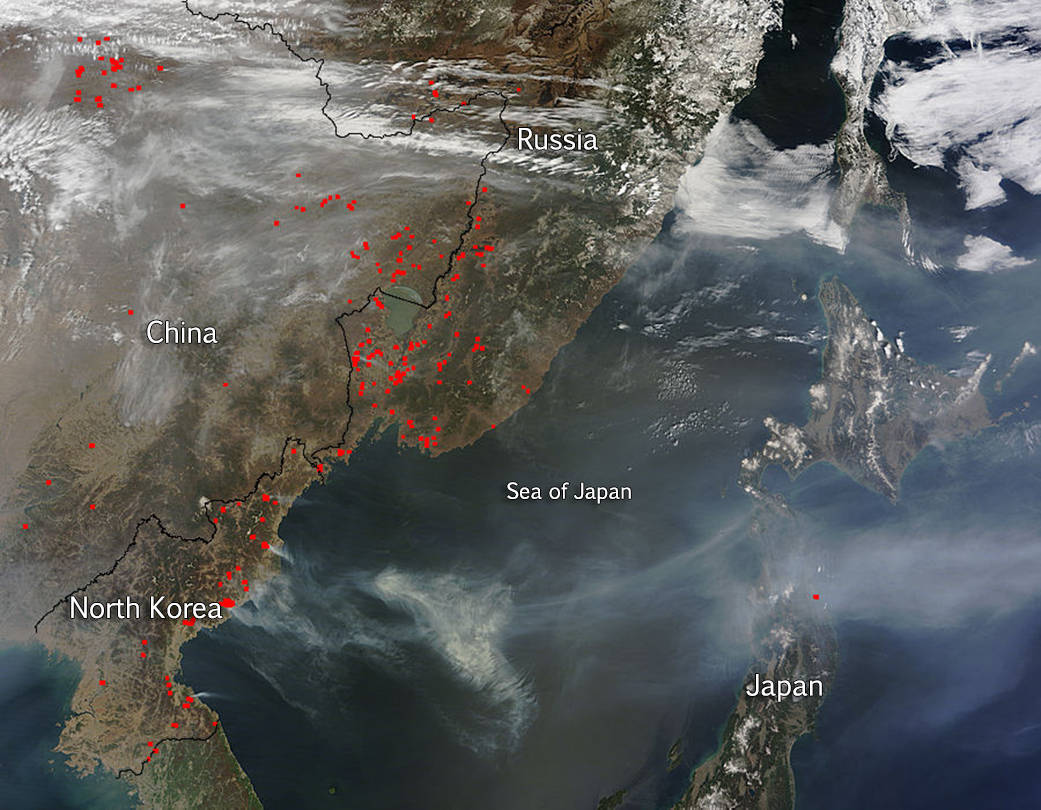 Fires in North Korea and Russia