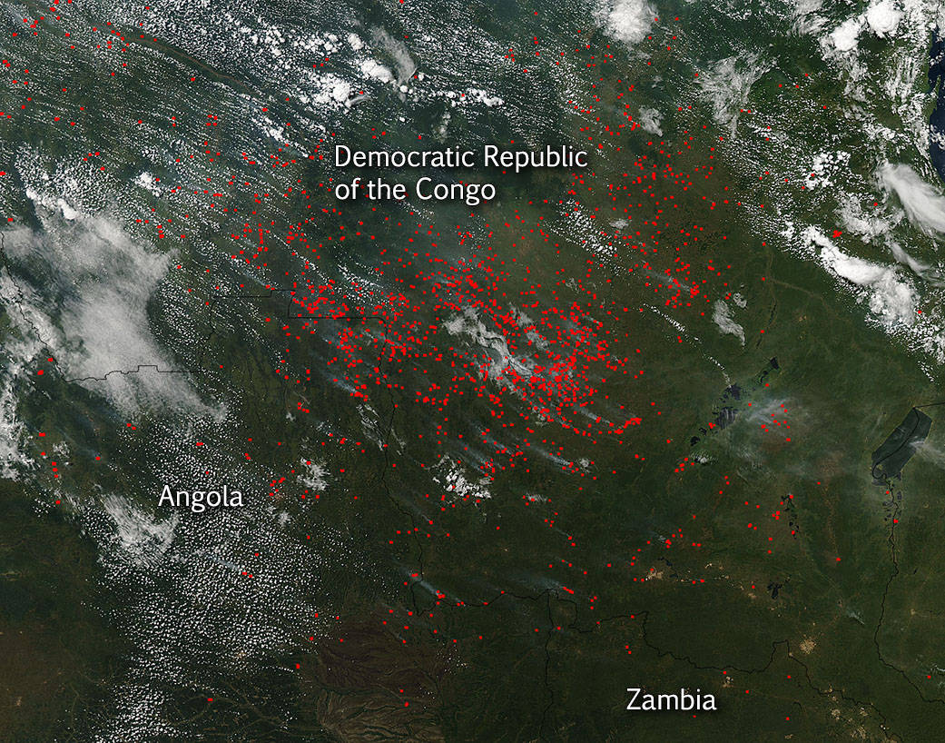 Agricultural fires in Central Africa